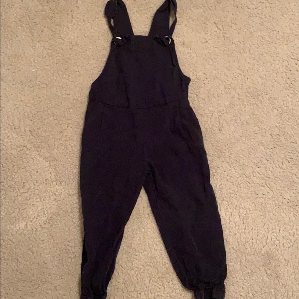 Navy zara girls overalls